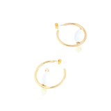 Hand-painted Enamel Parrot Bird Circle Earrings
