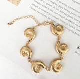 Creative Boho Style Alloy Shell Conch Bracelet, Unisex