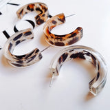 Leopard C Earring Accessories DIY Retro Resin Earring Material