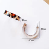 Leopard C Earring Accessories DIY Retro Resin Earring Material