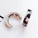 Leopard C Earring Accessories DIY Retro Resin Earring Material