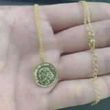 European American Jewelry Coin Necklace Plating 18K