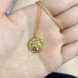 European American Jewelry Coin Necklace Plating 18K
