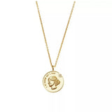 European American Jewelry Coin Necklace Plating 18K