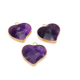 Amethyst Heart Pendant Necklace - Love Heart Jewelry Gift