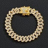 12mm Cuban Chain Men's Necklace Gold-plated Hip-hop Choker