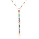 Exaggerated Necklace with Zircon Pendant