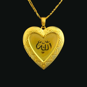 Heart-Shaped Photo Box 18K Plated Love Necklace Pendant