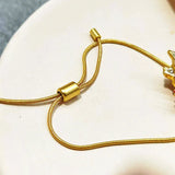 Daisy Flower Butterfly Enamel Bracelet Adjustable