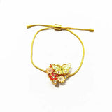 Daisy Flower Butterfly Enamel Bracelet Adjustable