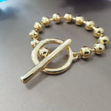 Electroplating 925 Silver 14K Charm Beads Bracelet Jewelry Gift