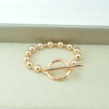 Electroplating 925 Silver 14K Charm Beads Bracelet Jewelry Gift