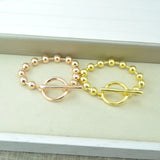 Electroplating 925 Silver 14K Charm Beads Bracelet Jewelry Gift