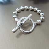 Electroplating 925 Silver 14K Charm Beads Bracelet Jewelry