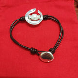 925 Silver Rope Chain Circle Pearl Bracelet Jewelry Gift