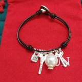 925 Silver Ropes Pearl Keys Bracelet