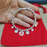 925 Silver Charm Beads Bracelet Holiday Gift