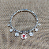 925 Silver Charm Beads Bracelet Holiday Jewelry