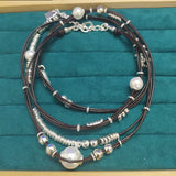 Electroplating Silver Multi-Ropes Chain Necklace