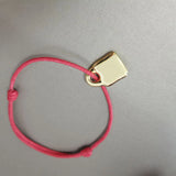 925 Silver Red Rope Three-color Lock Bracelet Bless Jewelry Gift