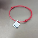 925 Silver Red Rope Three-color Lock Bracelet Bless Jewelry Gift