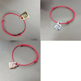 925 Silver Red Rope Lock Bracelet Bless Jewelry Gift