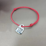 925 Silver Red Rope Lock Bracelet Bless Jewelry Gift
