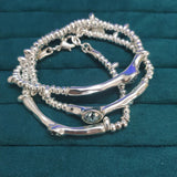 Electroplating 925 Silver Green Crystals Bracelet Gift