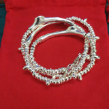 Electroplating 925 Silver Green Crystals Bracelet Gift