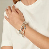 Electroplating 925 Silver Green Crystals Bracelet Gift