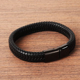 PU Leather Punk Wind Braided Bracelet Men's Jewelry