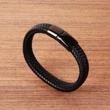 PU Leather Punk Wind Braided Bracelet Men's Jewelry