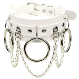 Personality Punk O-ring Chain PU Leather Necklace