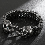 Punk Skull Bracelet Titanium Steel