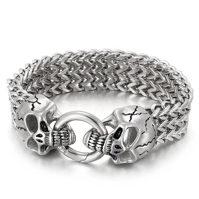 Punk Skull Bracelet Titanium Steel