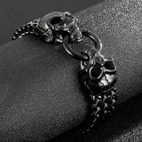 Punk Titanium Steel Skull Bracelet