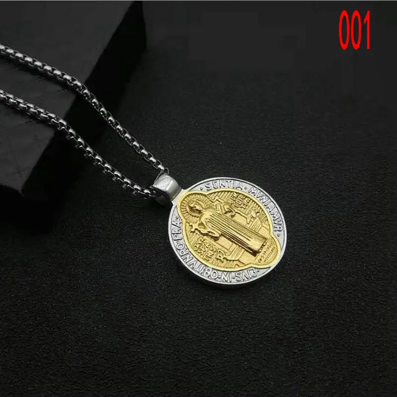 St. Benedict Exorcism Pendant Stainless Steel Casting
