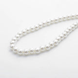 Geometric Bead Collar Tassel Pearl Necklace