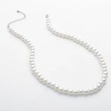 Geometric Bead Collar Tassel Pearl Necklace