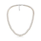 Geometric Bead Collar Tassel Pearl Necklace