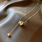 Ball Pendant Stainless Steel Short Necklace Non Fading Jewel