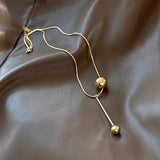 Ball Pendant Stainless Steel Short Necklace Non Fading Jewel