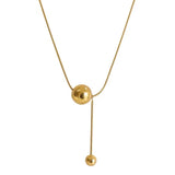 Ball Pendant Stainless Steel Short Necklace Non Fading Jewel