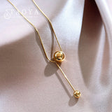 Ball Pendant Stainless Steel Short Necklace Non Fading Jewel