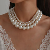 Elegant Multilayer Pearl Necklace for Girls