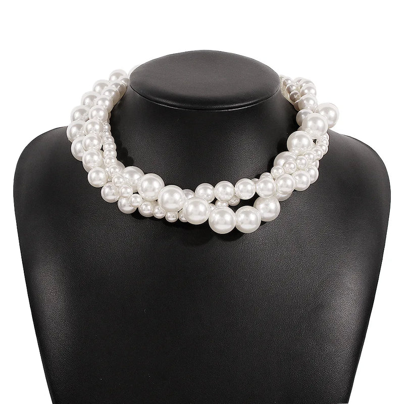 Elegant Multilayer Pearl Necklace for Girls