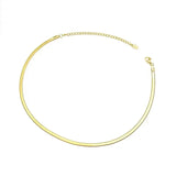 Stainless Steel Snake Bone Necklace Women's Choker Chain
