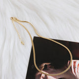 Stainless Steel Snake Bone Necklace Women's Choker Chain