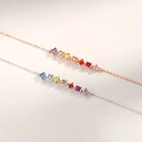 Square Rainbow Bracelet - Light All Match Zircon Jewelry