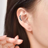 Stainless Steel Diam. Earrings Small Zircon Crystal Women's Mini Earrings
